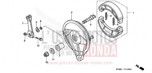 PANNELLO FRENO POSTERIORE VT125C4 di 2004
